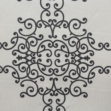 Robert Allen Soft Scrolls Charcoal Fabric