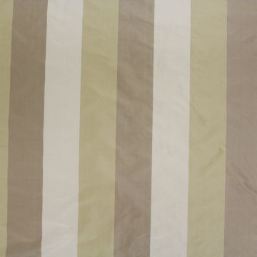 Taffeta Stripe 4 inches Gold Cream Taupe Fabric