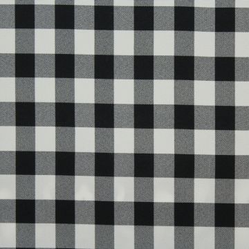 Table Checks Black Fabric