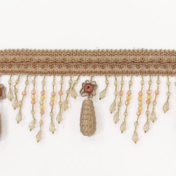 Tassel Fringe with Pod Fabric Trim
