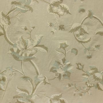 Crewel Embroidered Fabric TK-1101 Lt. Hazelnut