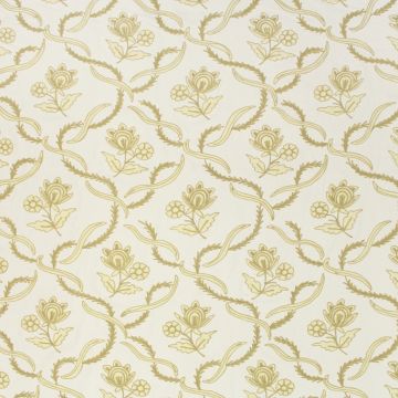Crewel Embroidered Fabric TK-804 White