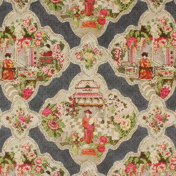 P Kaufmann Teahouse Toile  Fabric