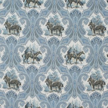 P Kaufmann Jockey Club Sapphire  Fabric