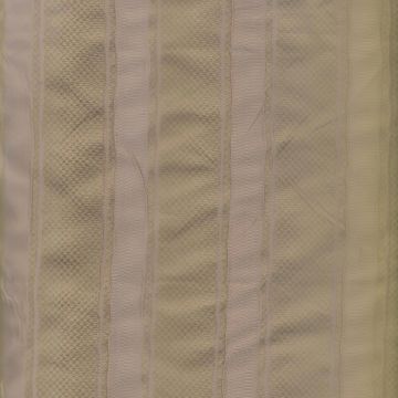 Stripe Puffy Taupe/Rose Fabric