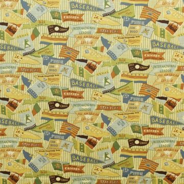 Bloomcraft Old Time Baseball Fabric