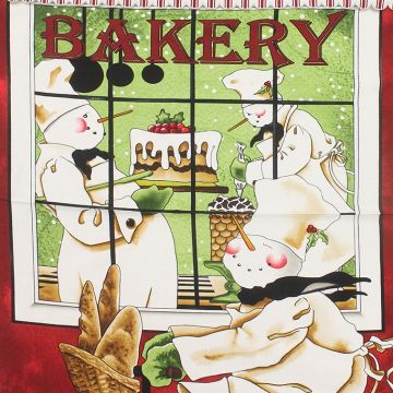 Quilting Treasures Tidings of Joy J. Wecker Frisch Bakery Window 23.5&quot; x 45&quot; - Christmas  Fabric