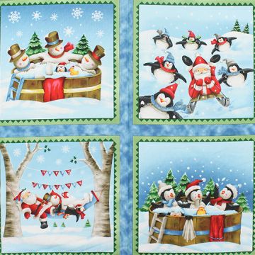 Quilting Treasures Illustrations by Emma Leach 23.5&quot; x 45&quot; - Christmas  Fabric