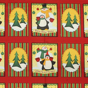 VIP Christmas Squares 24&quot; x 45&quot;  Fabric