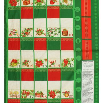 Quilting Treasures Advent Calendar 23.5&quot; x 45&quot; - Christmas  Fabric
