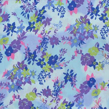 Jacar Blue Easy Care Water Resistant  Fabric