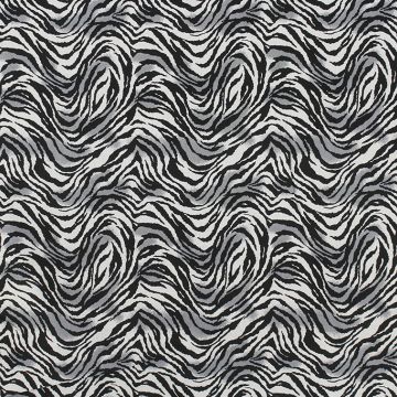 Tiger Black/White/Grey 45&quot; Cotton  Fabric