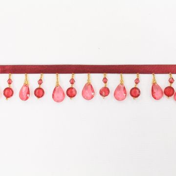 Bead Fringe BB-900 17-10 Red Fabric Trim