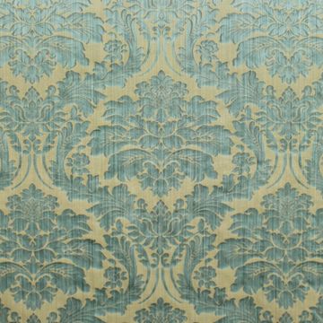 Strea Damask Teal  Fabric