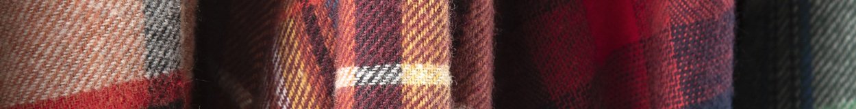 Plaid fabrics, gingham fabrics, flannel fabric, tartan fabrics and checkered fabrics 