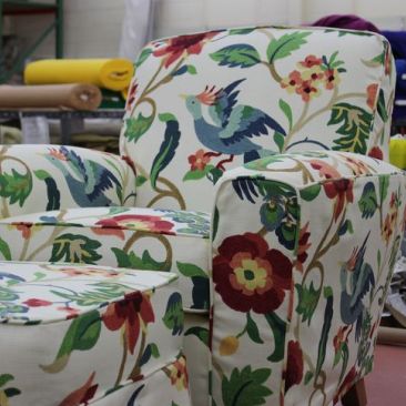 Floral pattern chair