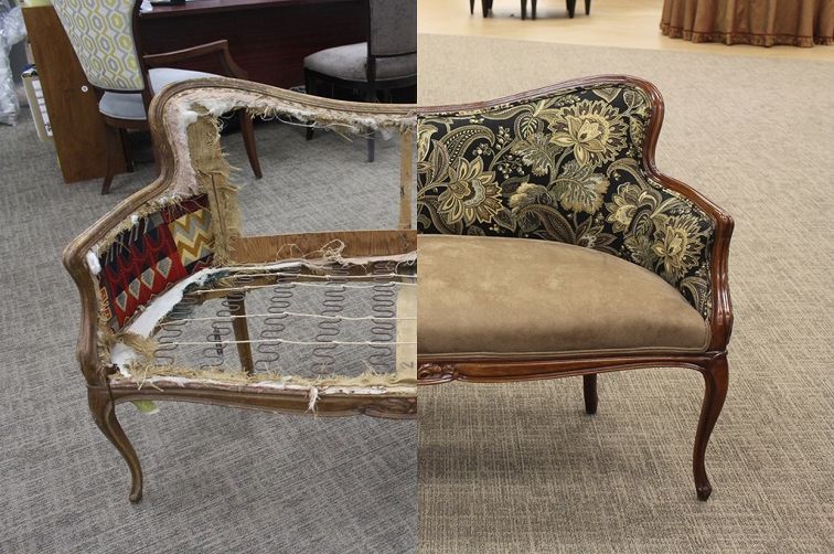 Couch Full Restoration before and after image